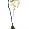 28" Royal Blue Druzy Necklace-327
