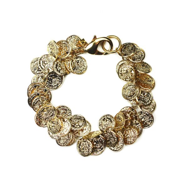 Gold Gypsy Coin Bracelet-0