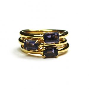 Iolite Baguette Stack Ring-1494