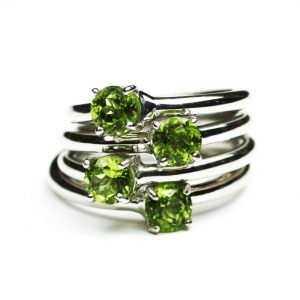 Peridot Solitaire Stack Ring-1632