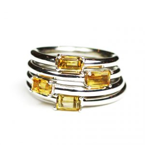 Citrine Baguette Stack Ring-1635