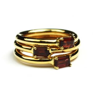 Garnet Baguette Stack Ring-1688