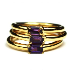 Amethyst Baguette Stack Ring-1678