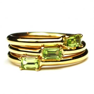 Peridot Baguette Stack Ring-1674