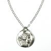 Silver Roman Pendant Chain Necklace-0