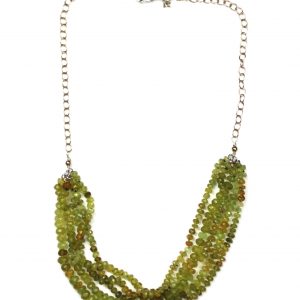 Green Multi Strand Necklace-0