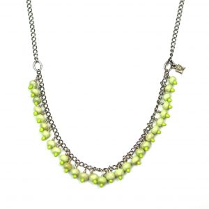 Hand Painted Lime Green Necklace-0
