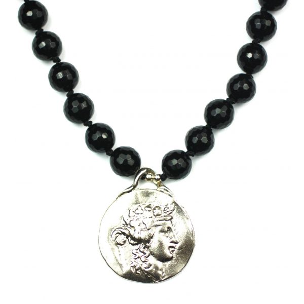 Black / Silver Roman Pendant-0