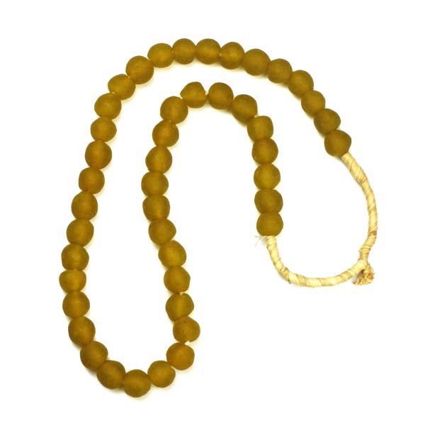 Mustard Round African Trade Beads-0
