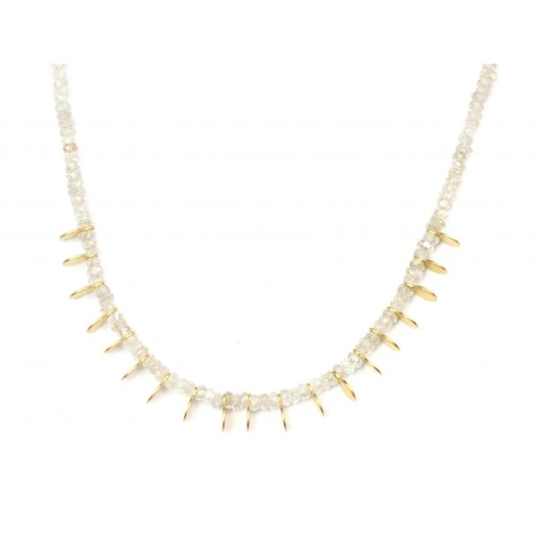 Champagne Zircon Paddle Necklace-0