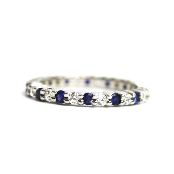 Alternating Solitaire Stack Rings-3367