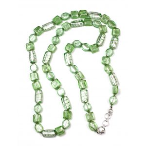 Mint Glass Bead Necklace-0