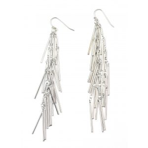 Triple Spike Chain Earrings-3606