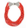 Bright Coral Statement Necklace-0