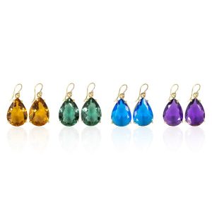 Faceted Teardrop Earrings