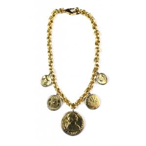 Coin Charm Necklace-0