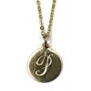 Large Initial Disc Necklace-0