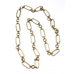 Long Safety Pin Necklace-3991