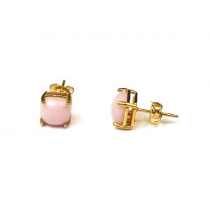 Pink Cushion Cut Serena Stud Earrings-0