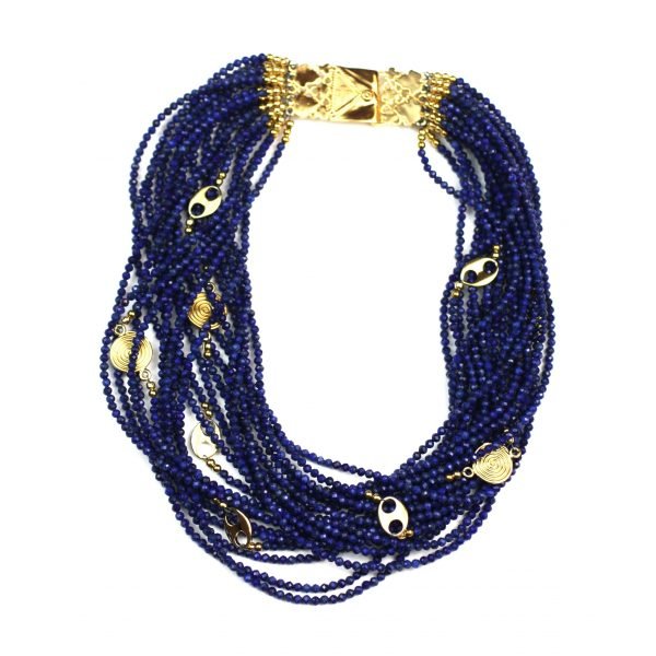 Lapis Lazuli Statement Necklace-0