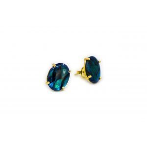 Colored Abalone Stud Earrings