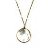Solid Circle Mother of Pearl Pendant-0