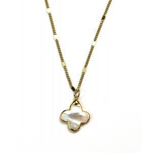 Clover Mother of Pearl Necklace-0