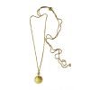 Adjustable Brushed Disc Necklace-0