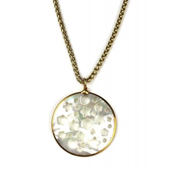 Large Star Mother of Pearl Pendant-0