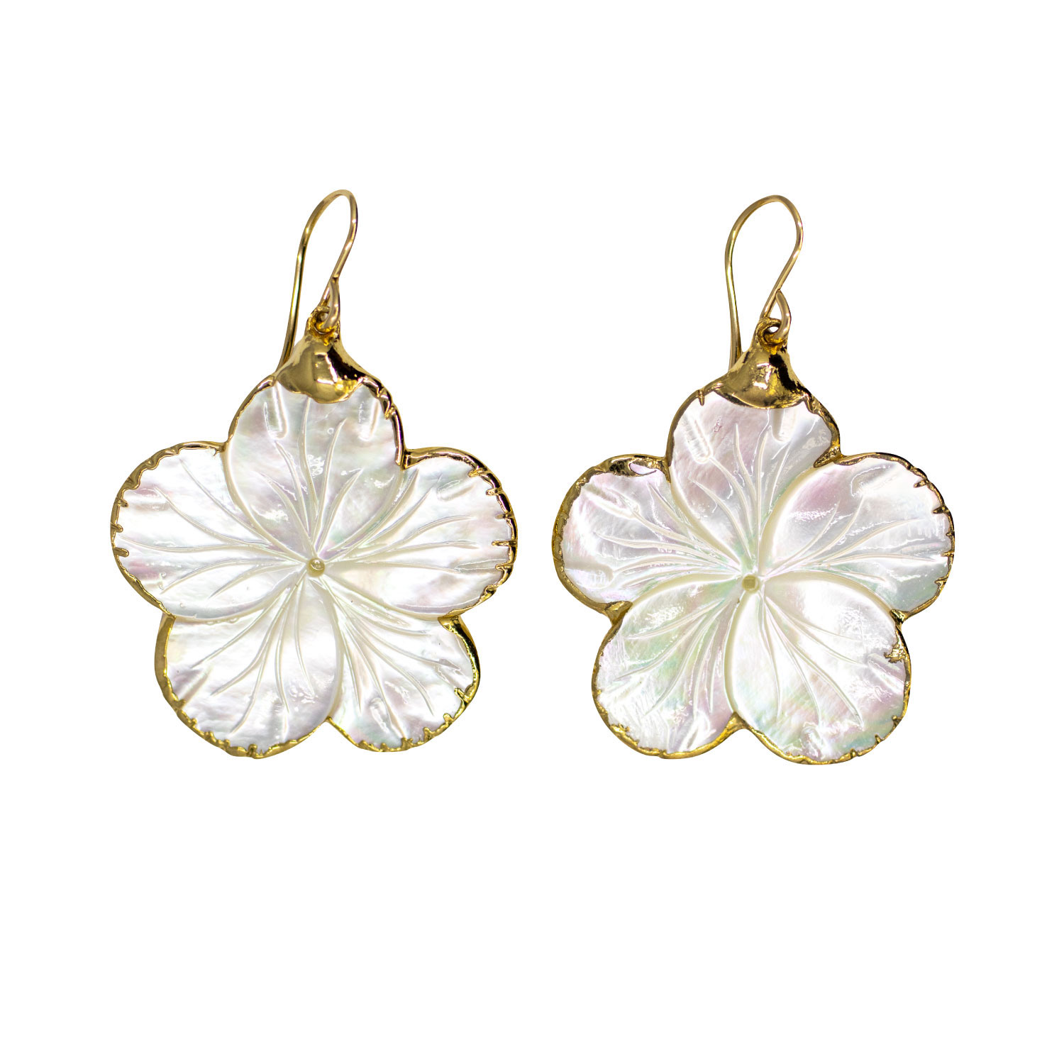 CZ and Mother of Pearl Hook Earrings – Kate and Mari Jewelry
