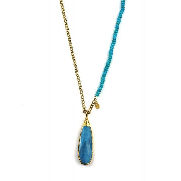 Turquoise & Moonstone Necklace-0