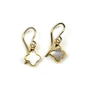 Petite Clover Mother of Pearl Earrings-0