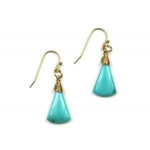 Turquoise Triangle Earrings-0