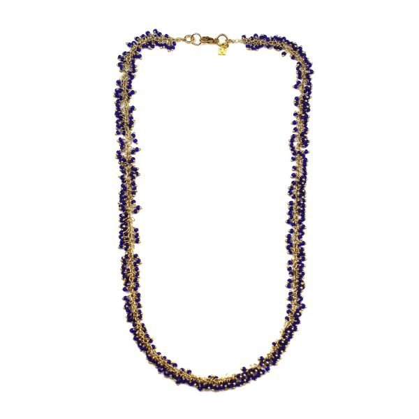 Midnight Blue Dangle Necklace-0