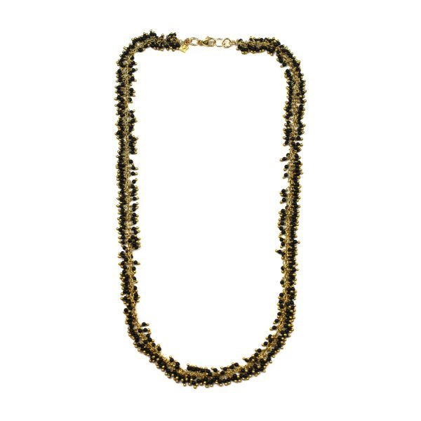 Black Dangle Necklace-0