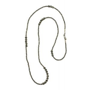 33" Pyrite Stone Layer Necklace-0