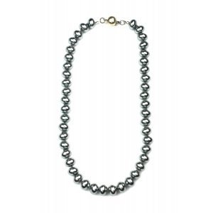 Short Gray Shell Pearl Necklace-0