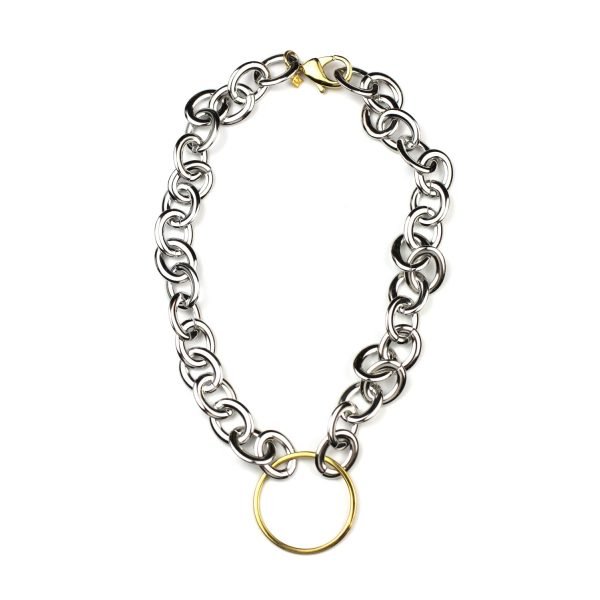 Mixed Metal Chain Necklace-0