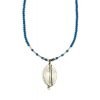 Turquoise & Silver Sunburst Necklace-0