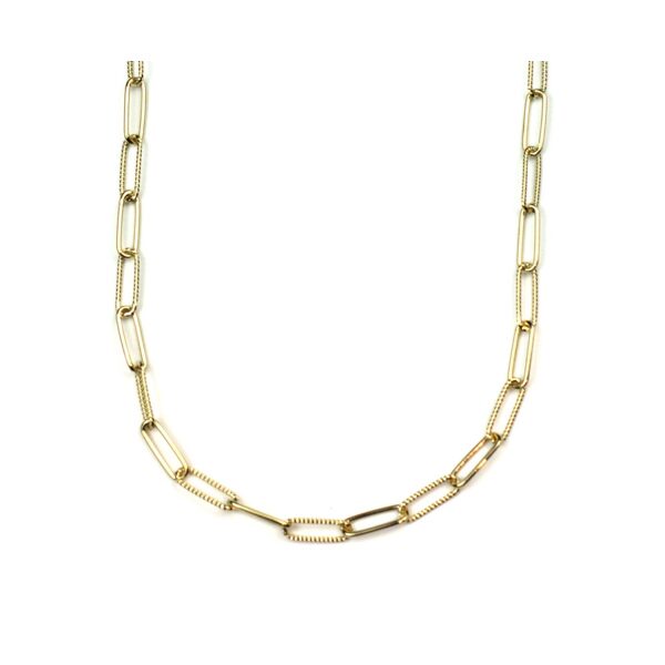 Corrugated Safety Pin Necklace-0