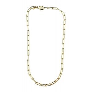 Smooth Safety Pin Necklace-5079