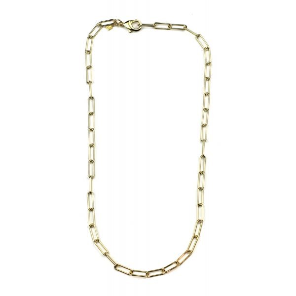 Smooth Safety Pin Necklace-5079