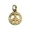 Gold Petite CZ Peace Charm