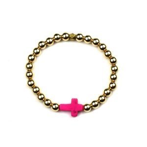 6MM Ball Cross Bracelet