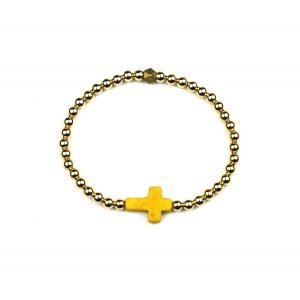 4MM Ball Cross Bracelet