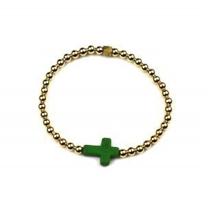 4MM Ball Cross Bracelet