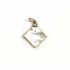 Mother of Pearl Diamond Charm (1")