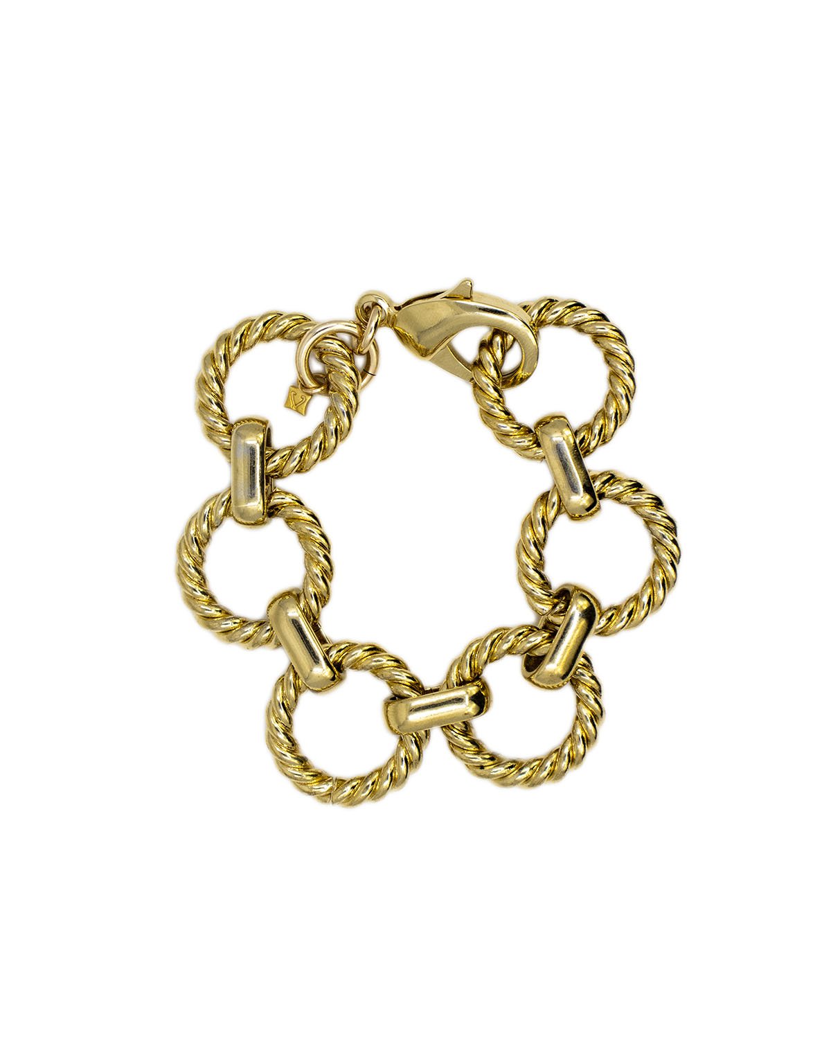 Kenneth Jay Lane Gold Twist Rope Chain Bracelet | HAUTEheadquarters