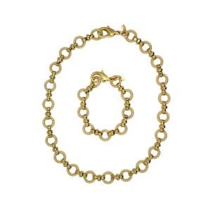 Brushed Circle Chain Necklace