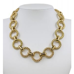 Twisted Circle Chain Necklace